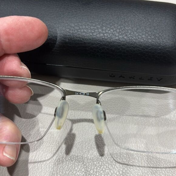 Oakley Lizard OX5113-0254 Pewter Brown Half Rim Eyeglasses Frames 54-18 135 - Picture 4 of 6
